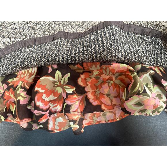 Ann Taylor Loft Wool Blend Skirt with Floral Ruffle 2Petite - Picture 7 of 8